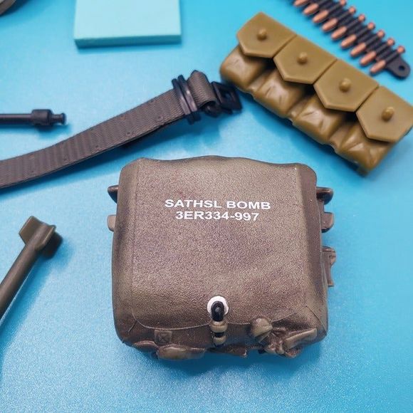 Lot of GI Joe Army Doll Accessories Weapons Helmet Canteen Battle Gear - Picture 6 of 12